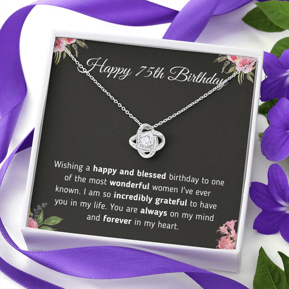 Happy 75th Birthday Forever In My Heart Jewelry