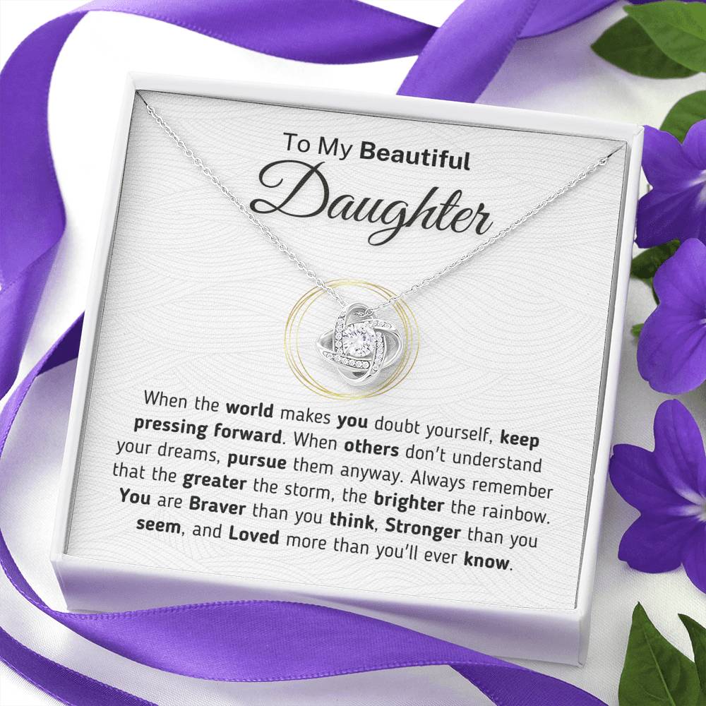 Gift for Daughter - Loved More Than You Know Necklace Jewelry