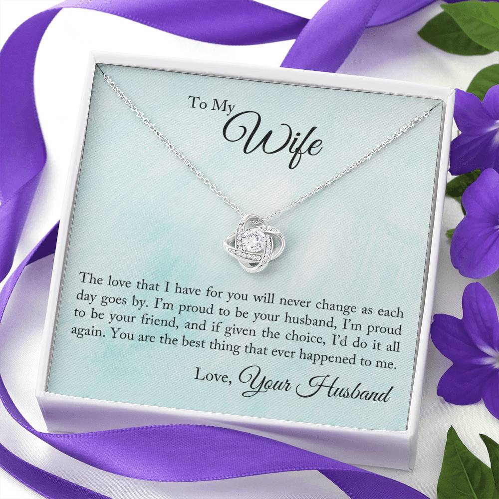 Gift for Wife - "Proud To Be Your Husband" Necklace Jewelry