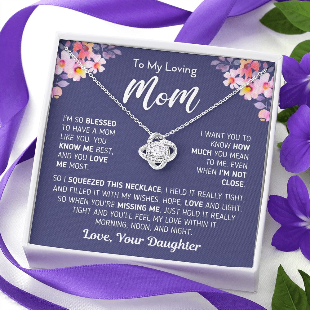 Gift For Mom From Daughter "I Am So Blessed" Necklace Jewelry