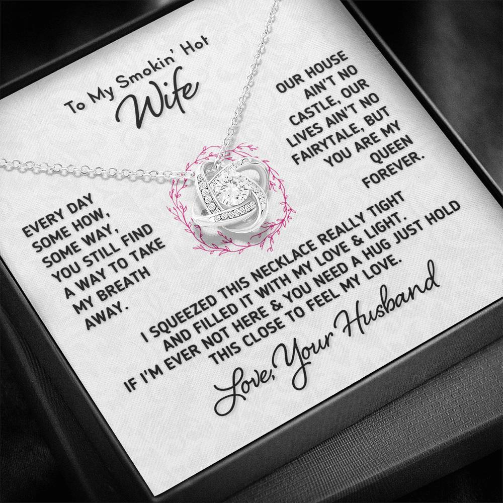 Gift for Wife - "My Queen Forever" Knot Necklace Jewelry