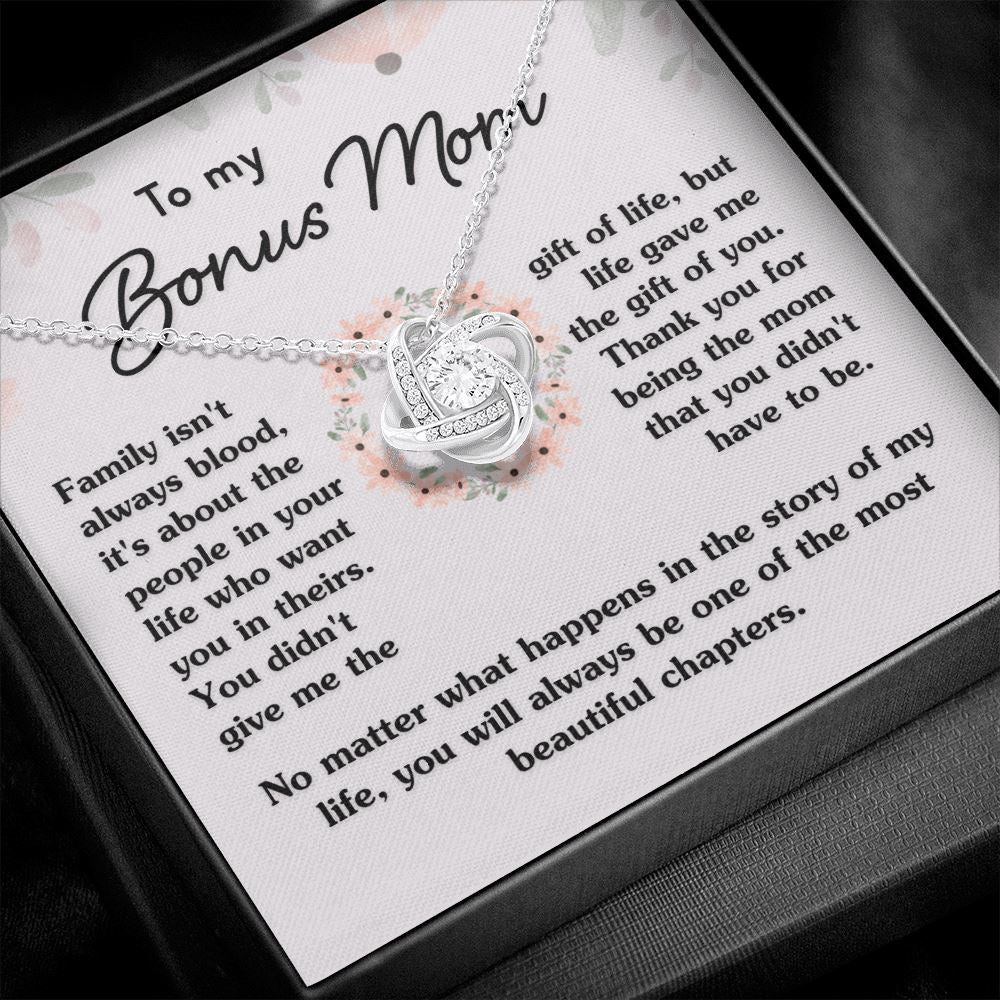 Gift For Bonus Mom "Most Beautiful Chapters" Necklace Jewelry
