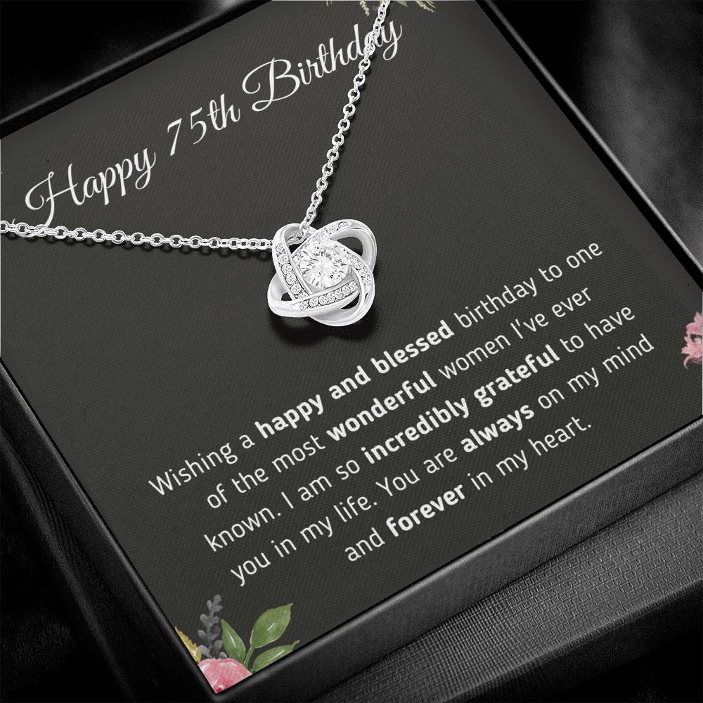 Happy 75th Birthday Forever In My Heart Jewelry