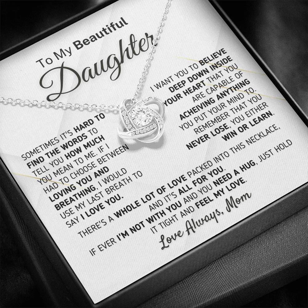 Gift For Daughter from Mom - If You Ever Need A Hug Necklace Jewelry
