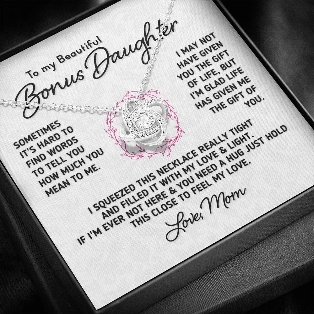 Gift for Bonus Daughter - "Gift Of You" Necklace From Mom Jewelry