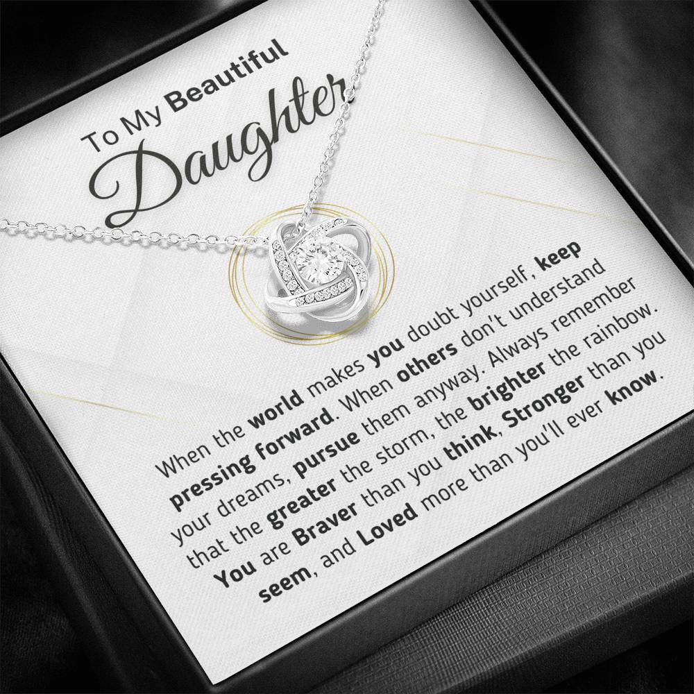 Gift for Daughter - Loved More Than You'll Ever Know Necklace Jewelry