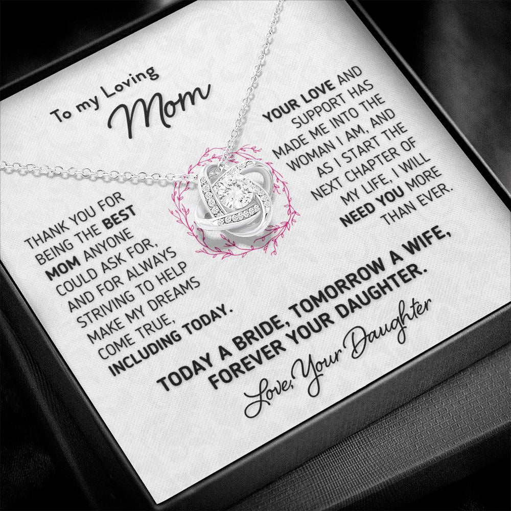 Gift For Mother Of The Bride "Forever Your Daughter" Necklace Jewelry