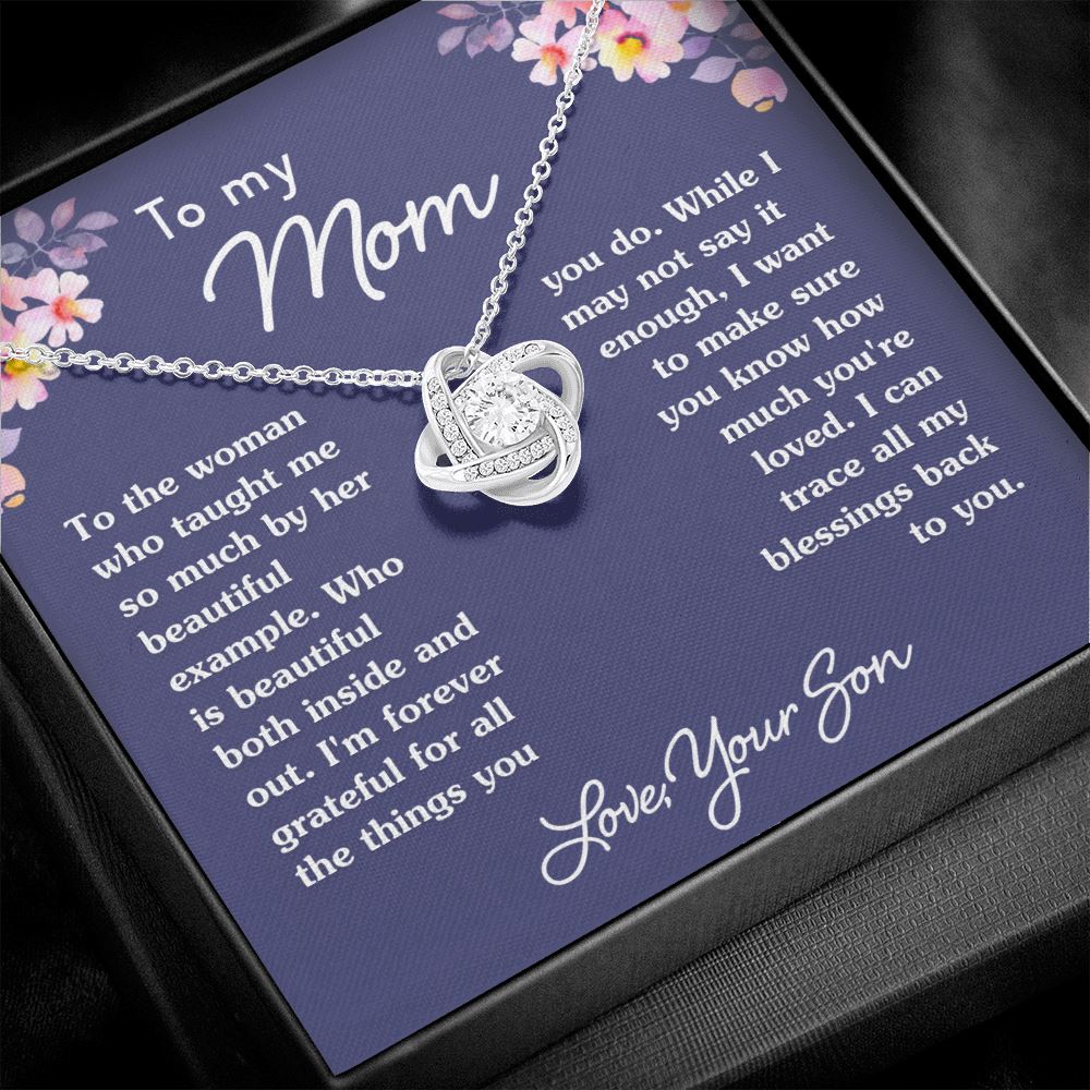 Gift For Mom From Son "Forever Grateful" Necklace Jewelry