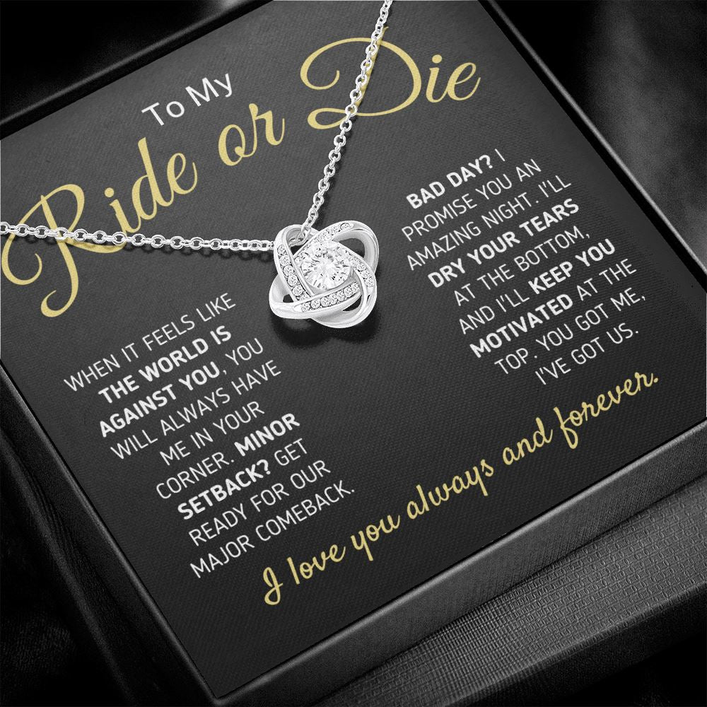 "To My Ride Or Die - You Got Me, I Got Us" Necklace Jewelry