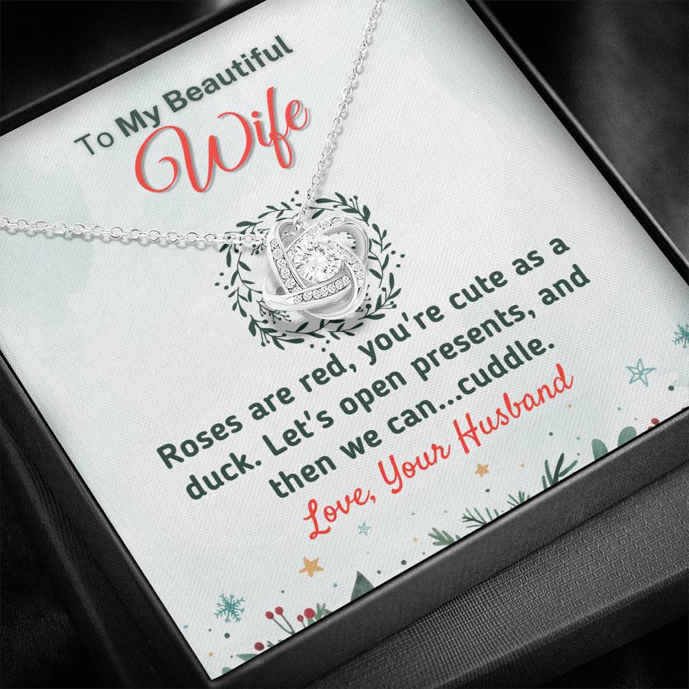 Funny Christmas Gift for Wife - "Cute As A Duck" - Necklace Jewelry