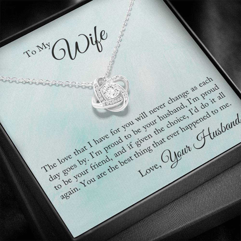Gift for Wife - "Proud To Be Your Husband" Necklace Jewelry