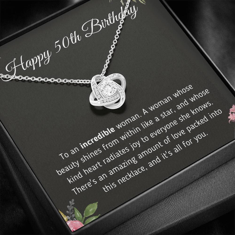 Happy 50th Birthday Necklace Jewelry