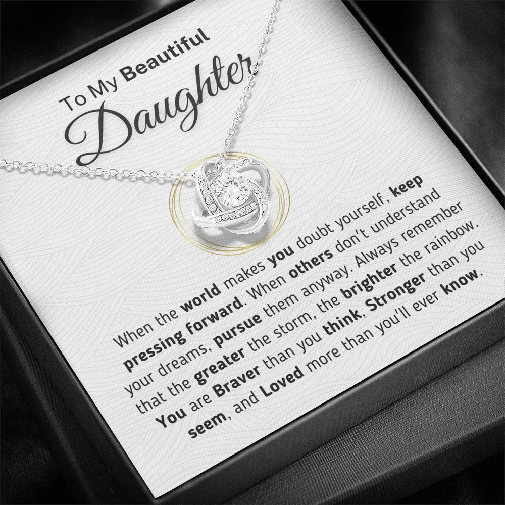 Gift for Daughter - Loved More Than You Know Necklace Jewelry