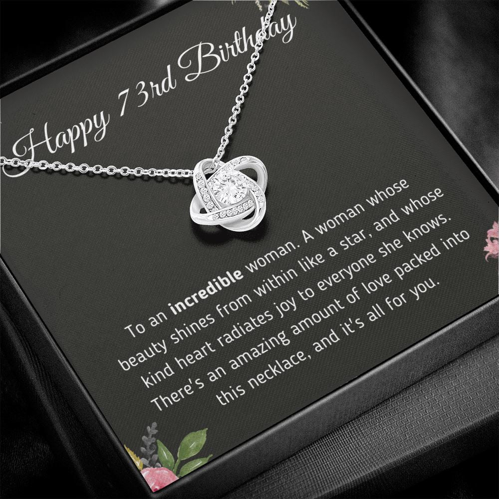 Happy 73rd Birthday Necklace Jewelry