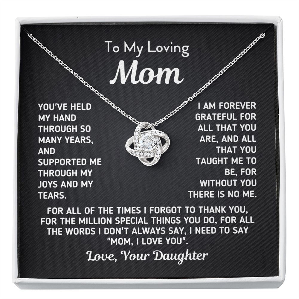 Gift for Mom From Daughter - "Without You There Is No Me" Necklace Jewelry