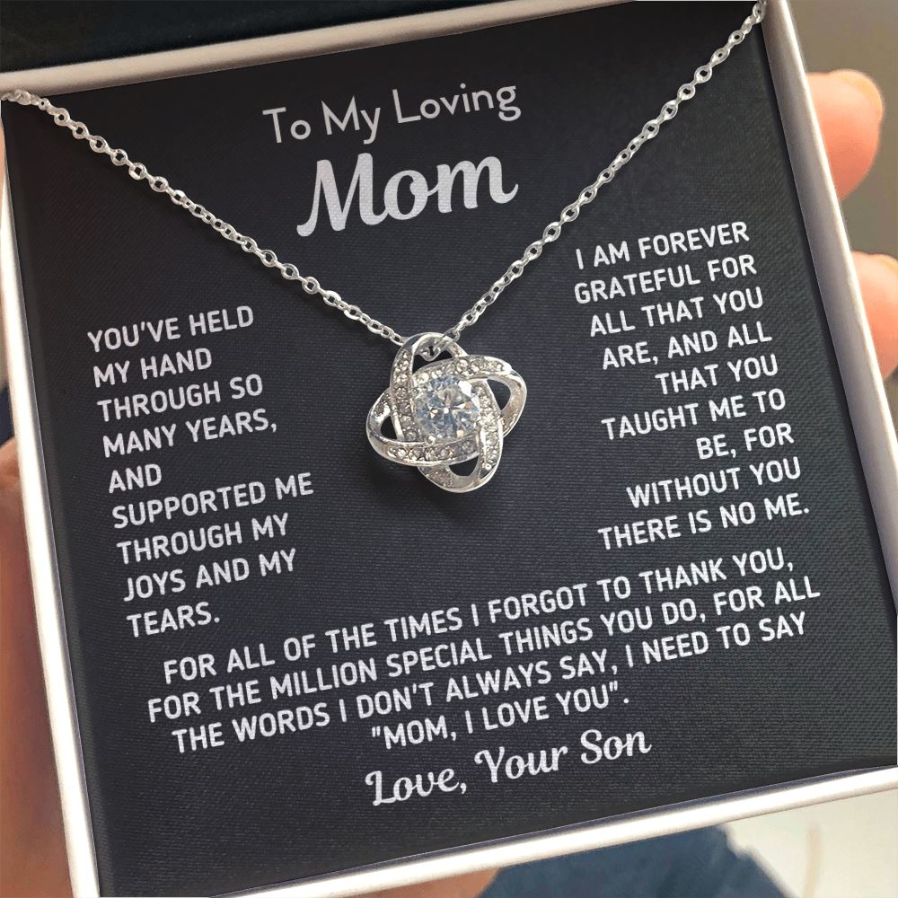 Gift for Mom From Son - "Without You There Is No Me" Necklace Jewelry