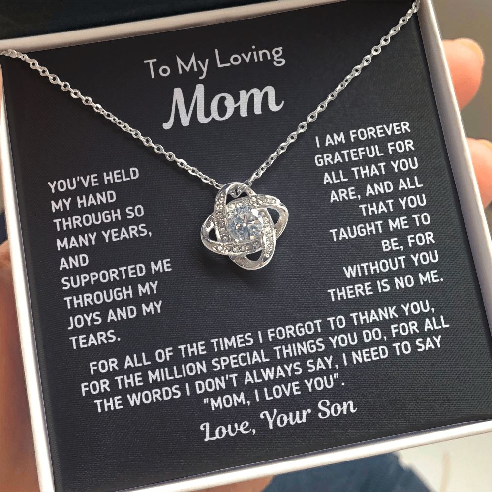 Gift for Mom From Son - "Without You There Is No Me" Necklace Jewelry 