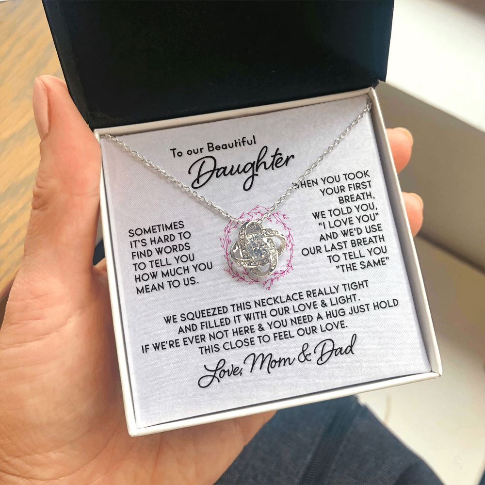 Gift for Daughter from Mom and Dad - "First Breath" Necklace Jewelry
