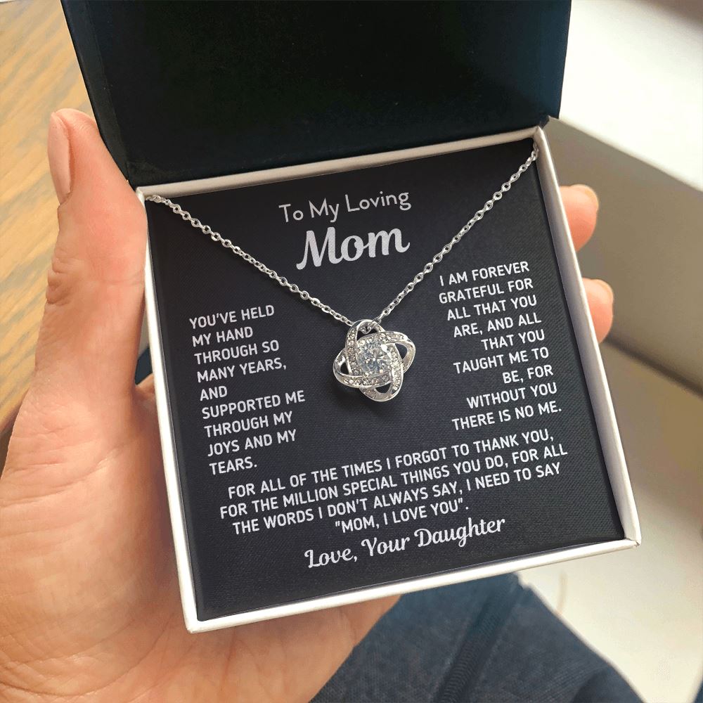 Gift for Mom From Daughter - "Without You There Is No Me" Necklace Jewelry