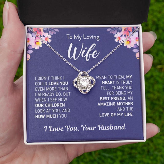 Gift For Wife "Love Of My Life" Necklace Jewelry Two-Toned Gift Box