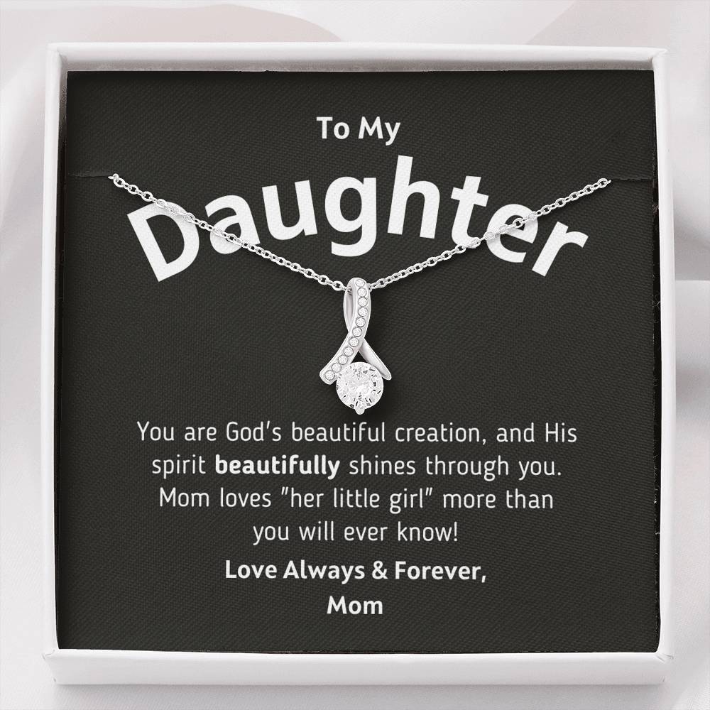 To My Daughter - God's Beautiful Creation Necklace (From Mom) Jewelry Standard Box
