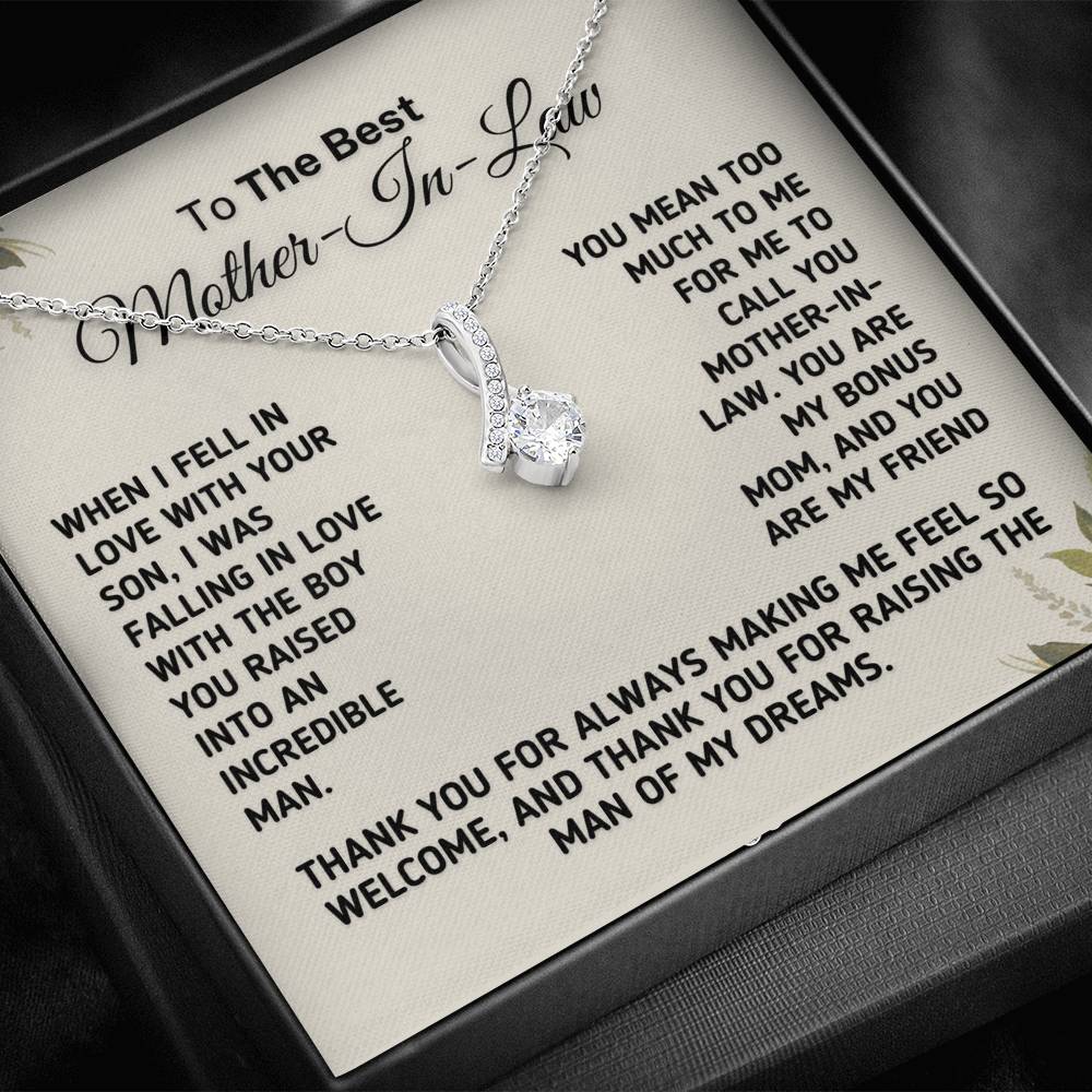 To The Best Mother In Law - Bonus Mom Necklace Jewelry
