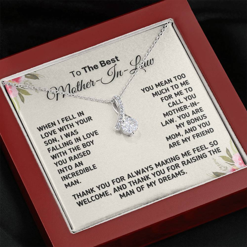 To The Best Mother In Law - Bonus Mom Necklace Jewelry