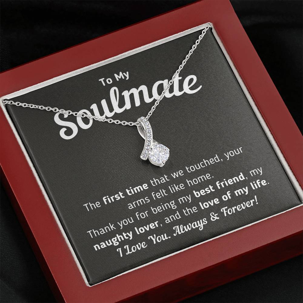 To My Soulmate - Love Of My Life Necklace Jewelry Mahogany Style Luxury Box