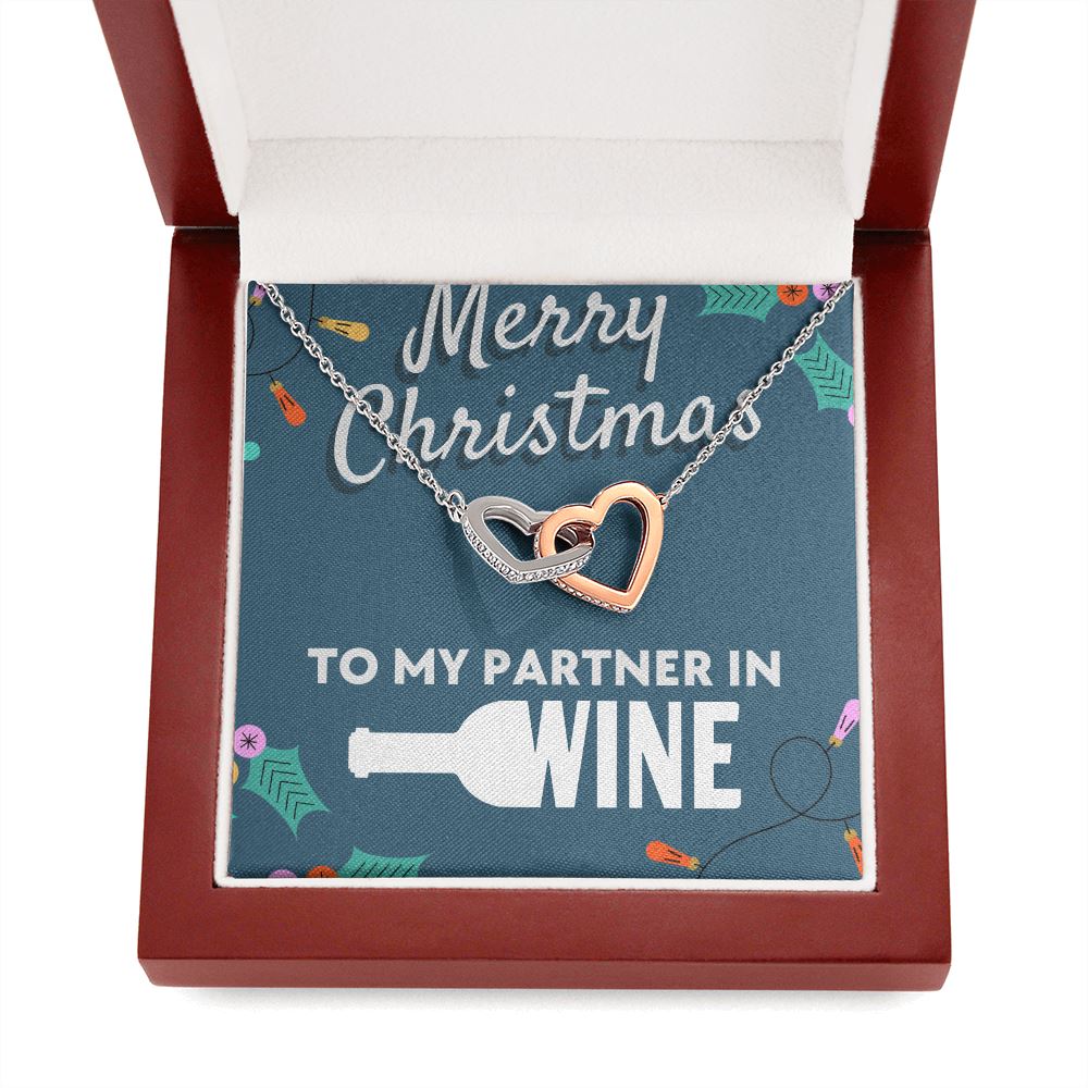 Merry Christmas To My Partner In Wine Necklace Jewelry