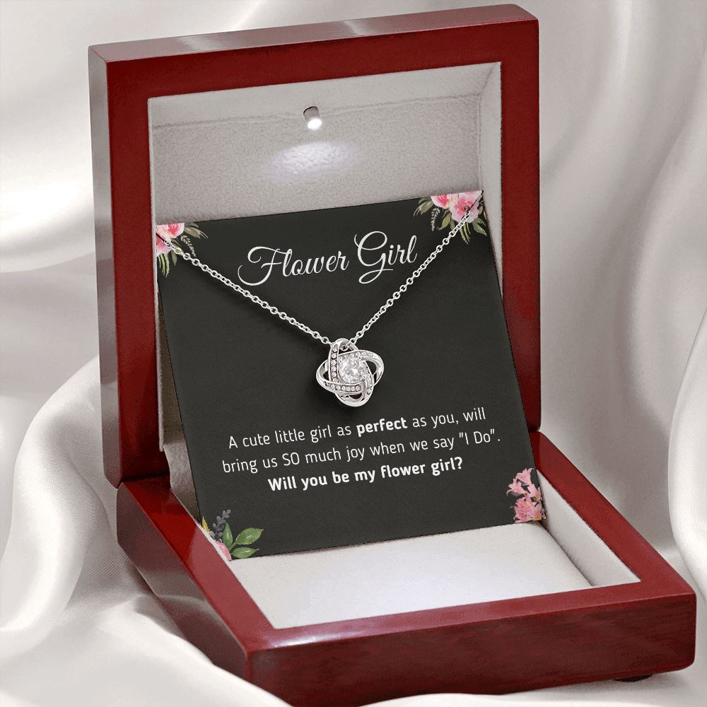 Gift for Flower Girl - As Perfect As You Jewelry Mahogany Style Luxury Box (w/LED)