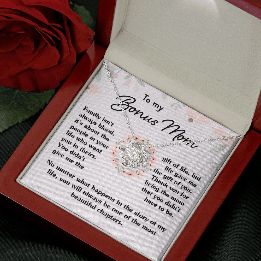 Gift For Bonus Mom "Most Beautiful Chapters" Necklace Jewelry