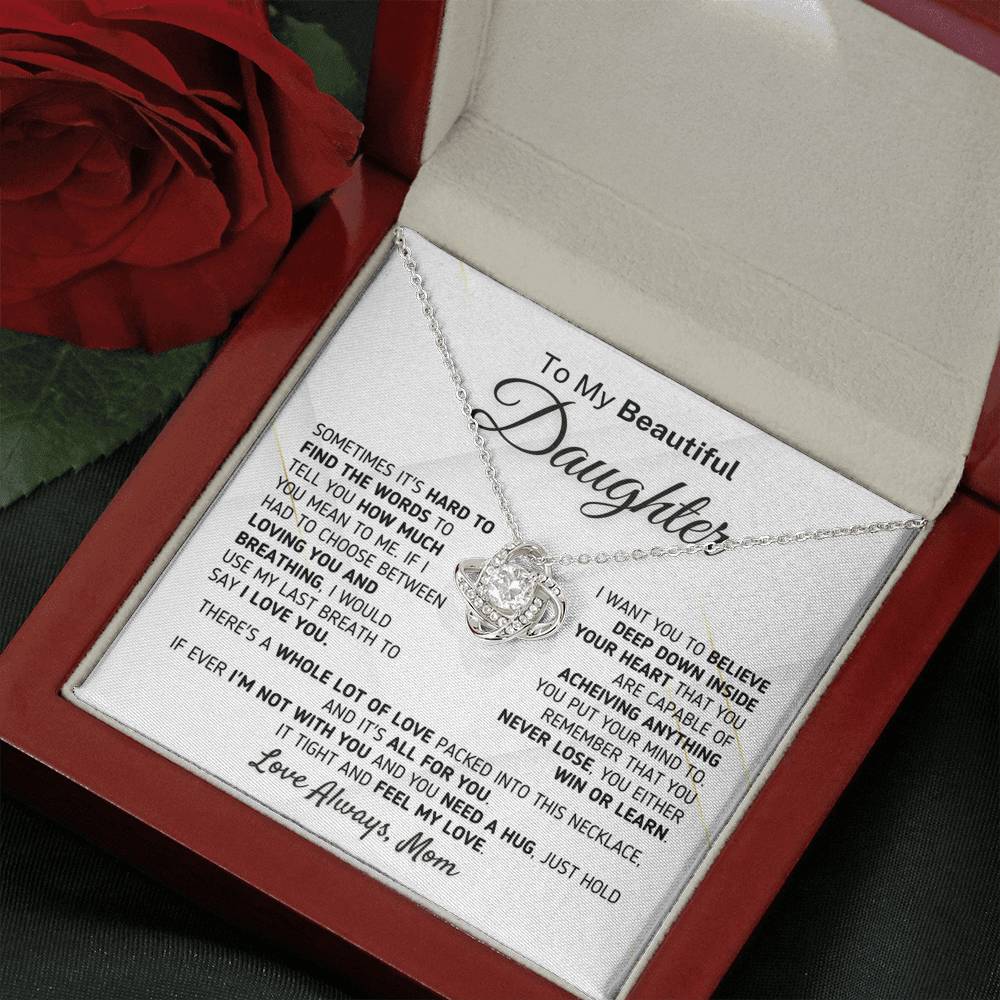 Gift For Daughter from Mom - If You Ever Need A Hug Necklace Jewelry