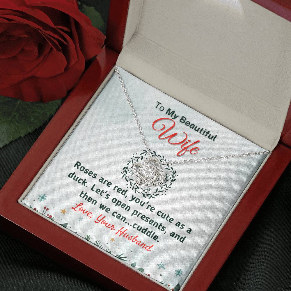 Funny Christmas Gift for Wife - "Cute As A Duck" - Necklace Jewelry