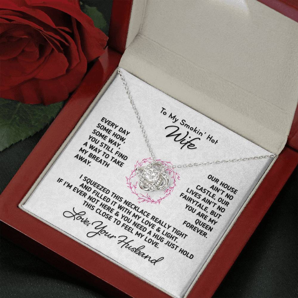 Gift for Wife - "My Queen Forever" Knot Necklace Jewelry