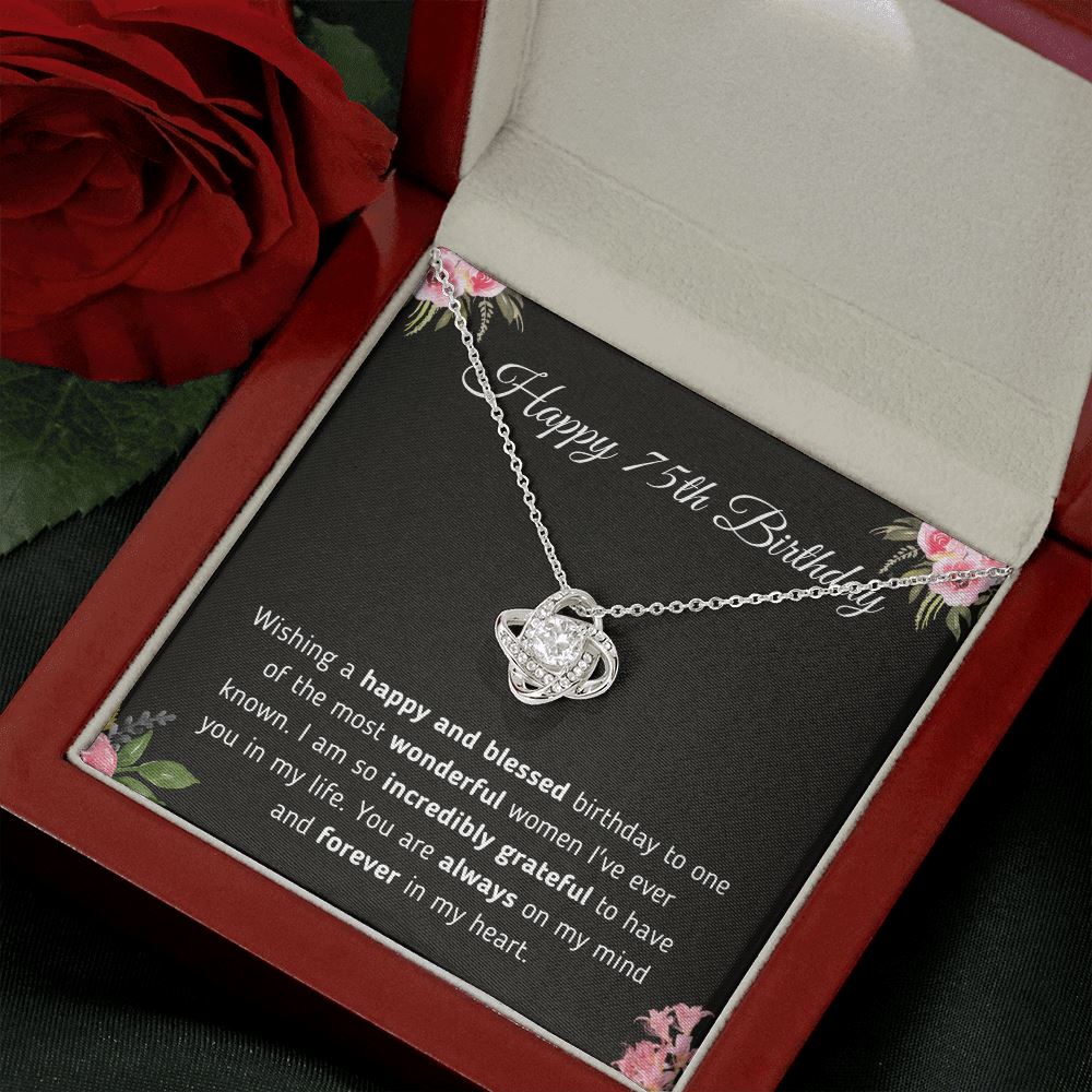 Happy 75th Birthday Forever In My Heart Jewelry