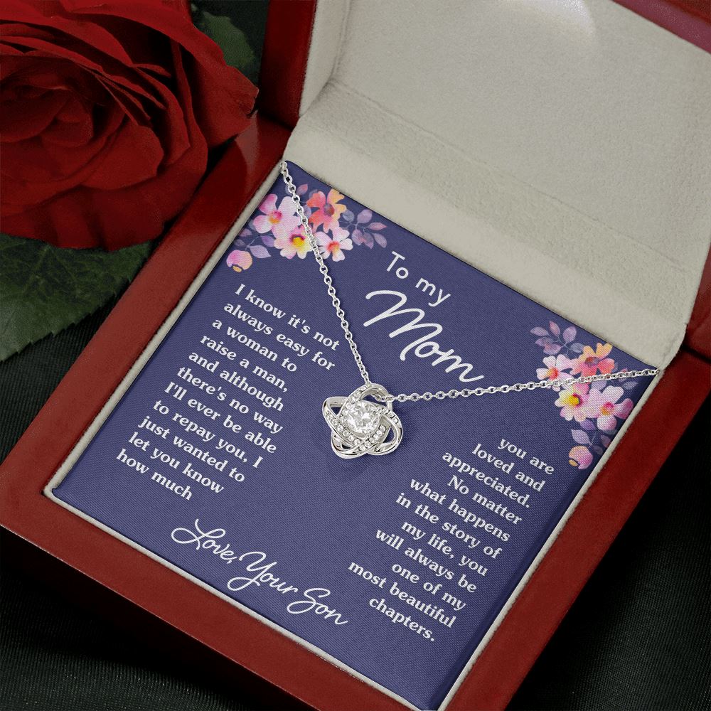 Gift For Mom From Son "Most Beautiful Chapters" Necklace Jewelry