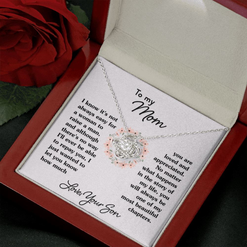 Gift For Mom From Son "Most Beautiful Chapters" Necklace Jewelry