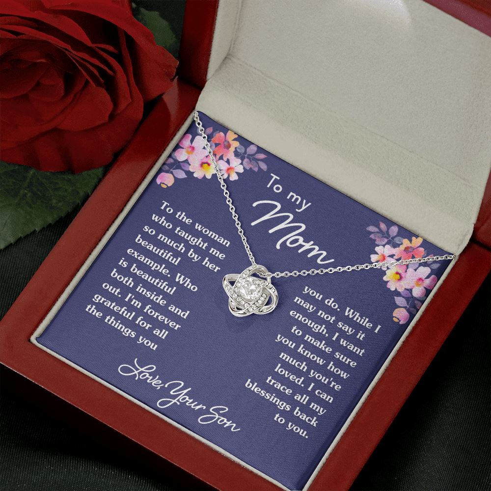 Gift For Mom From Son "Forever Grateful" Necklace Jewelry