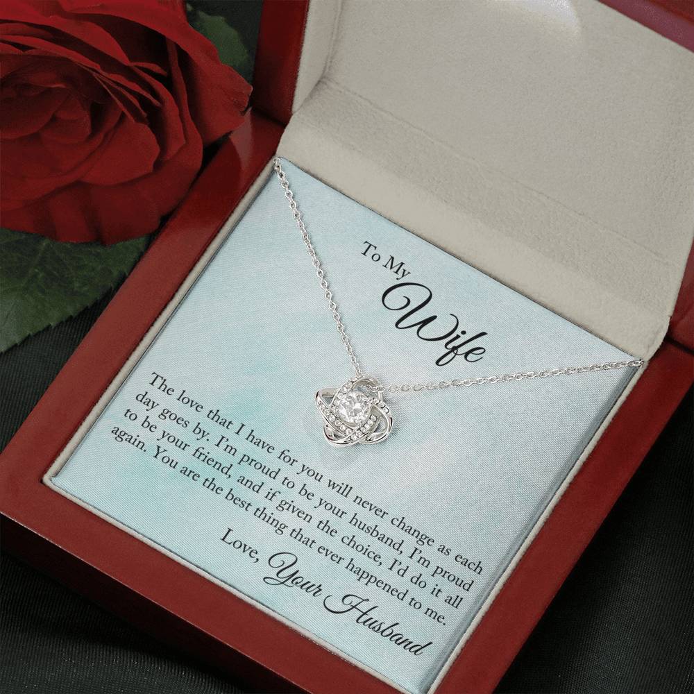 Gift for Wife - "Proud To Be Your Husband" Necklace Jewelry