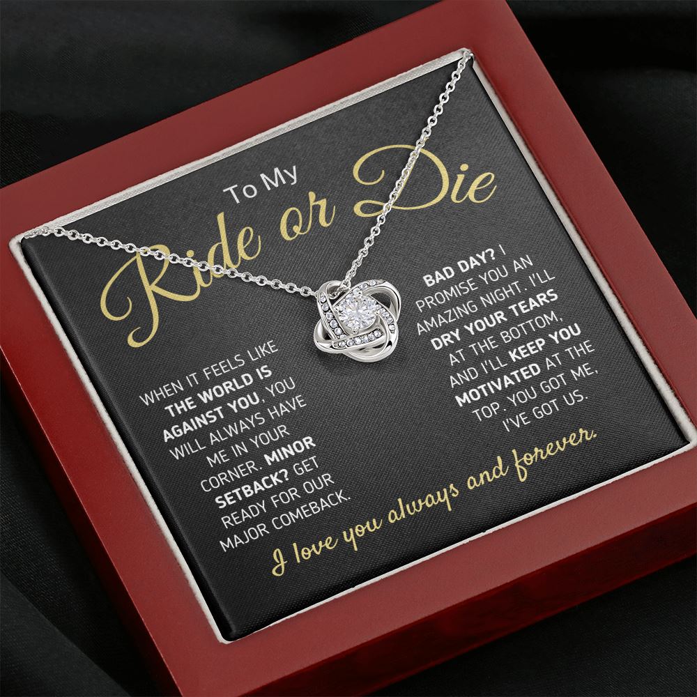 "To My Ride Or Die - You Got Me, I Got Us" Necklace Jewelry