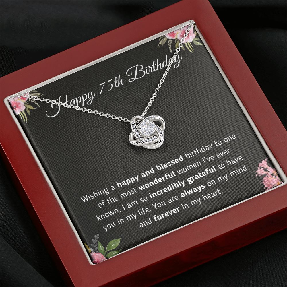 Happy 75th Birthday Forever In My Heart Jewelry
