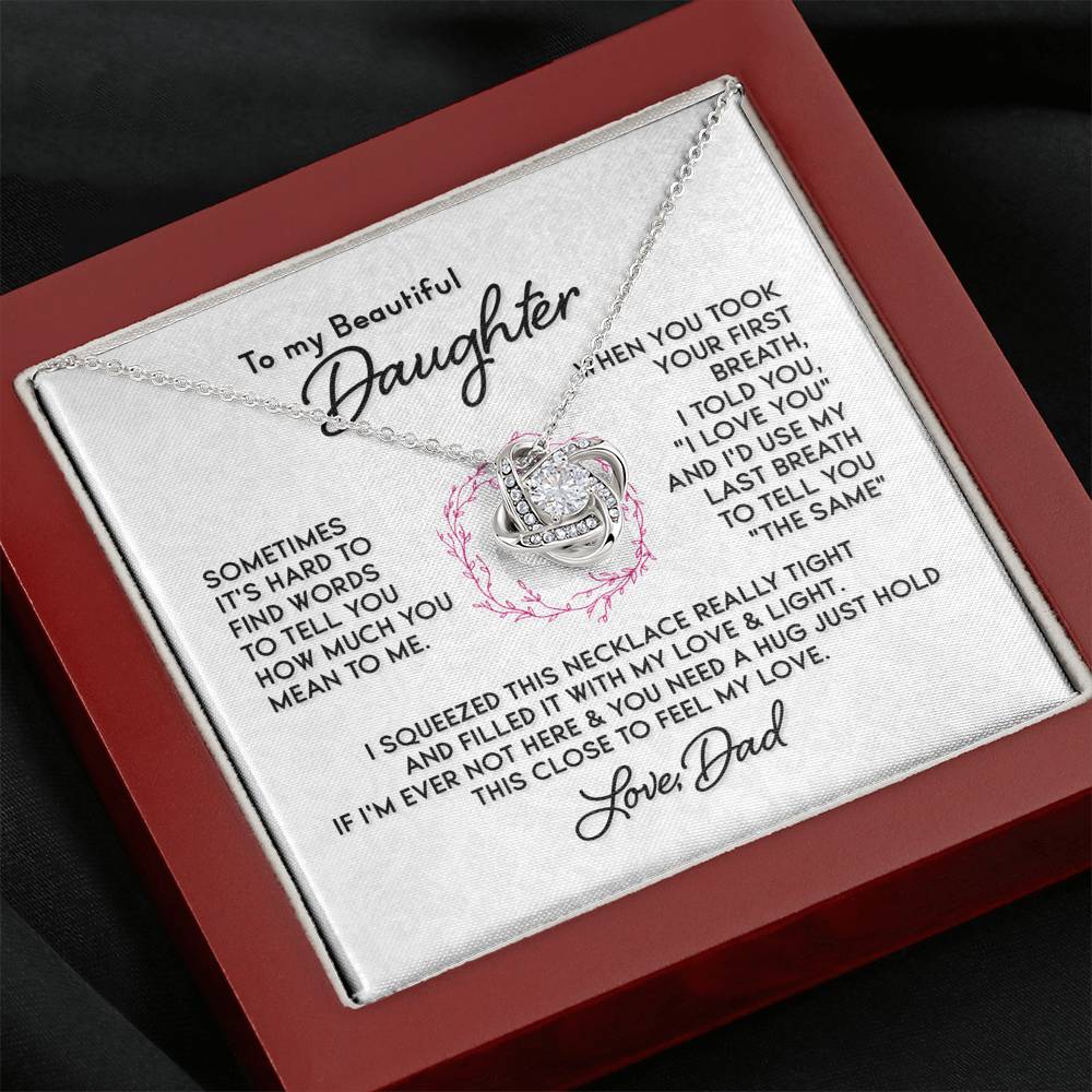 Gift for Daughter - "First Breath" Necklace From Dad Jewelry