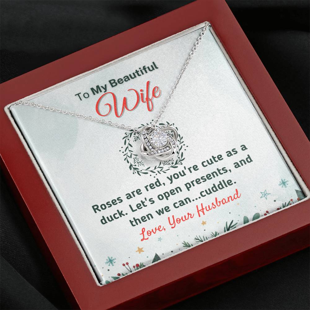 Funny Christmas Gift for Wife - "Cute As A Duck" - Necklace Jewelry