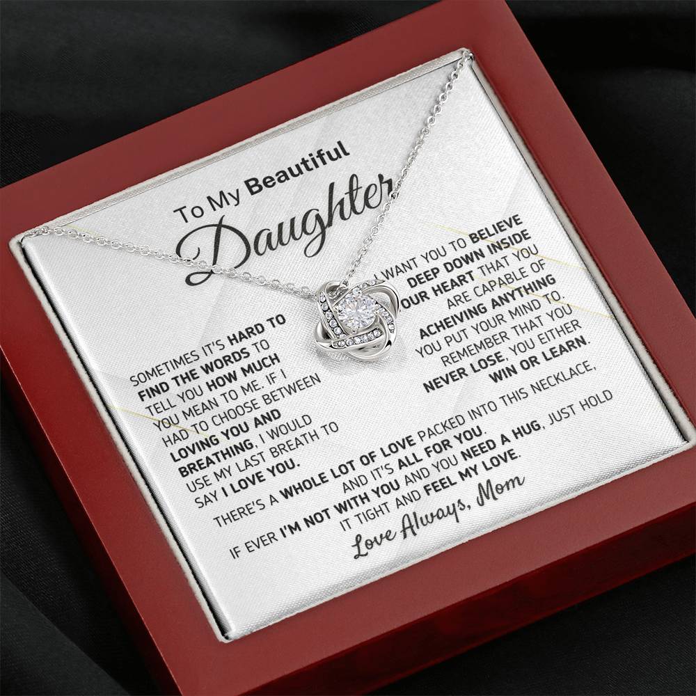 Gift For Daughter from Mom - If You Ever Need A Hug Necklace Jewelry