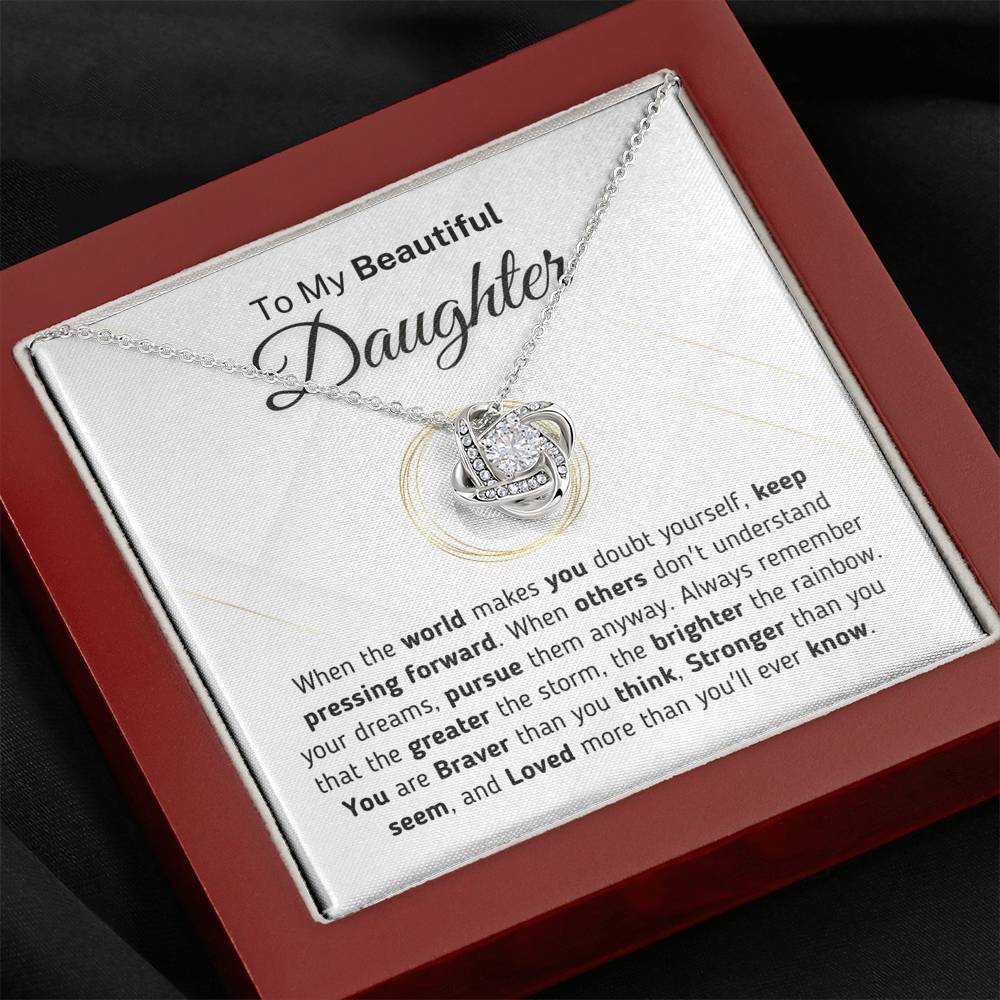 Gift for Daughter - Loved More Than You'll Ever Know Necklace Jewelry