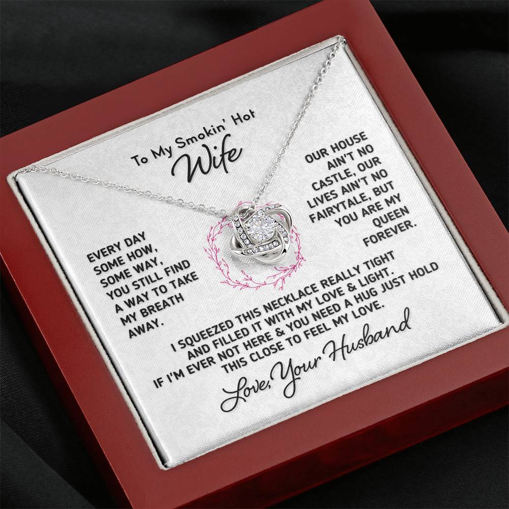 Gift for Wife - "My Queen Forever" Knot Necklace Jewelry