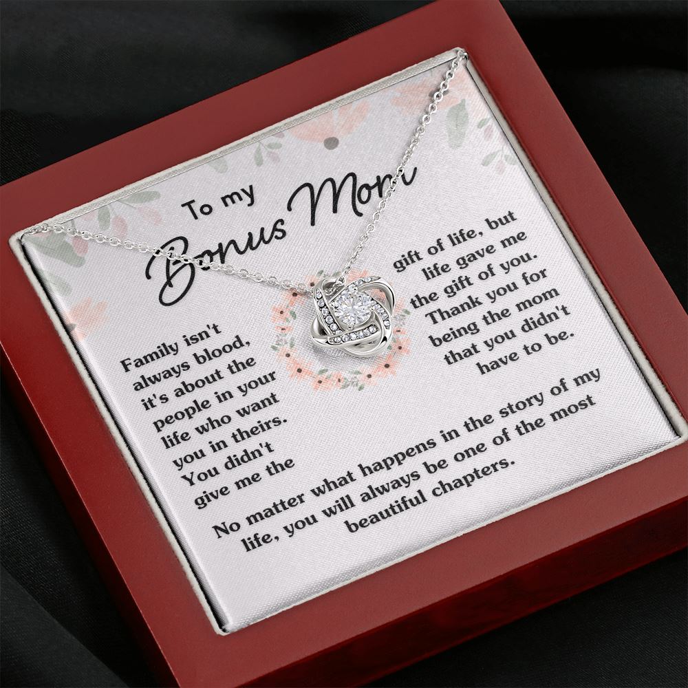 Gift For Bonus Mom "Most Beautiful Chapters" Necklace Jewelry
