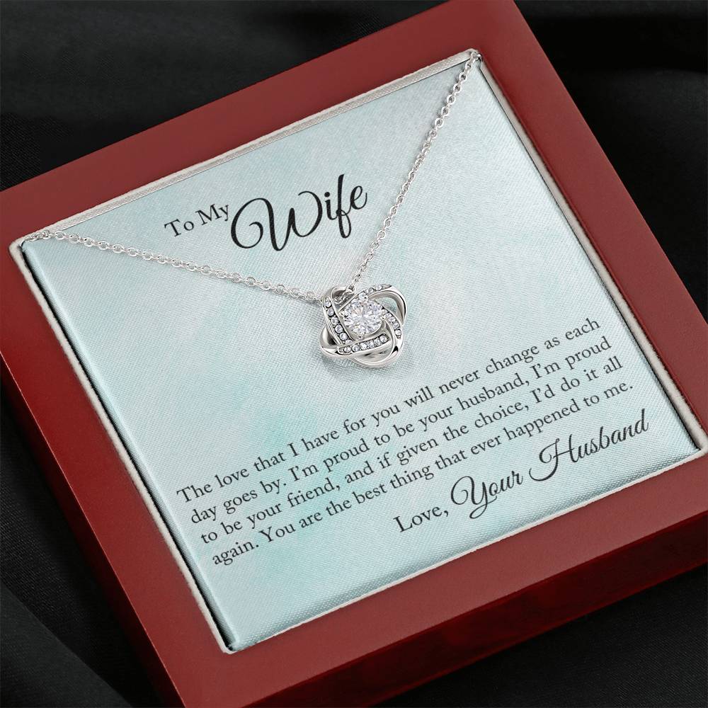 Gift for Wife - "Proud To Be Your Husband" Necklace Jewelry
