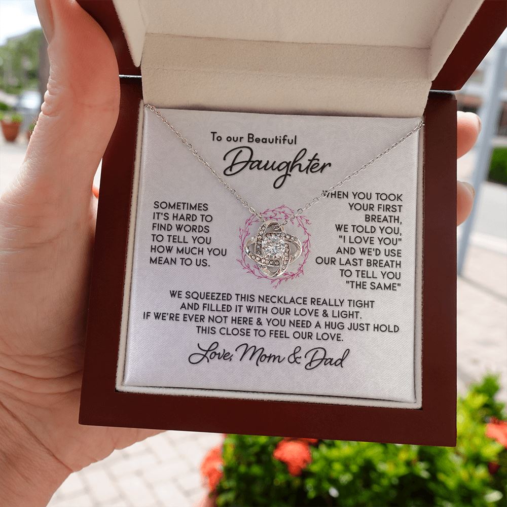 Gift for Daughter from Mom and Dad - "First Breath" Necklace Jewelry