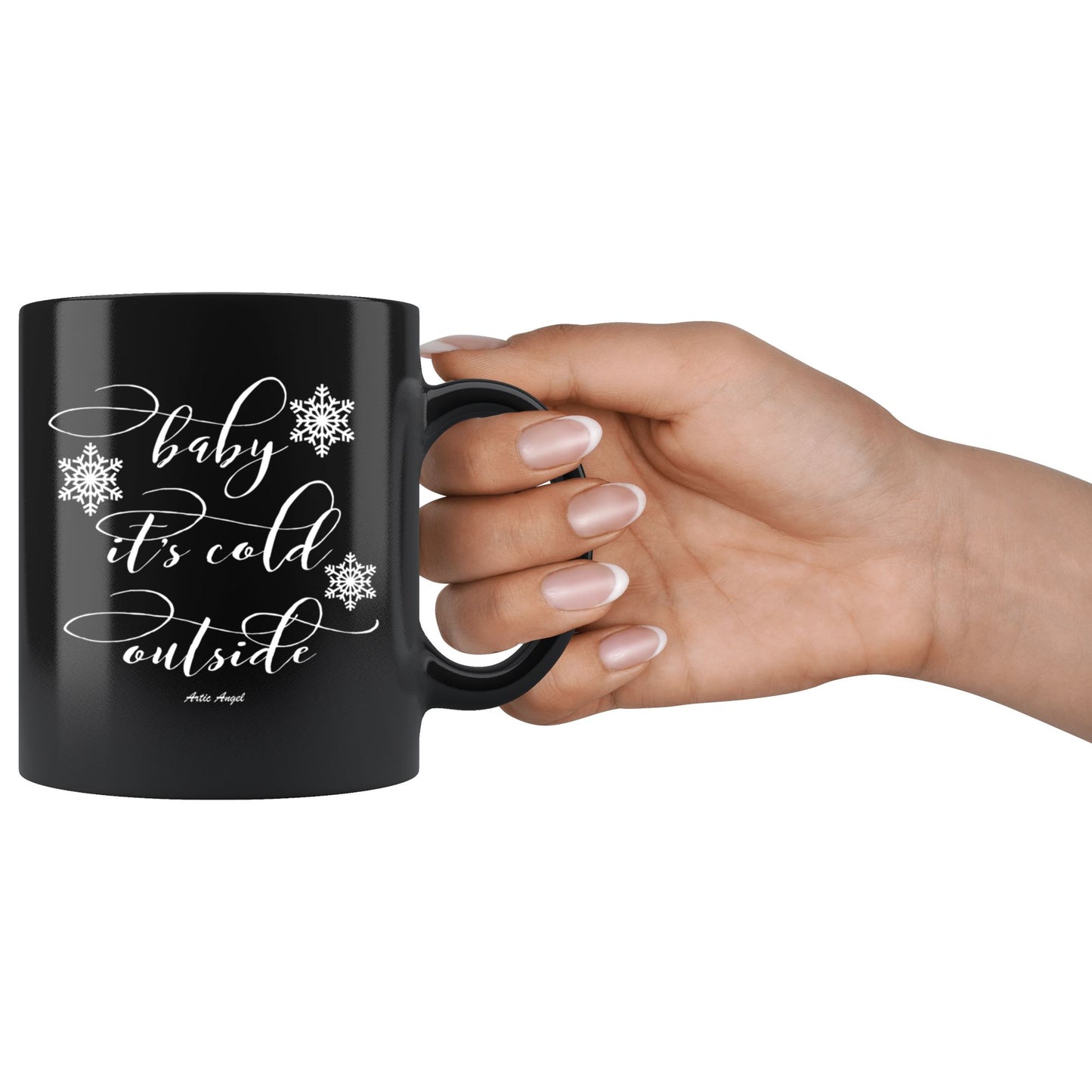 "Baby It's Cold Outside" - Black 11oz Christmas Mug Drinkware